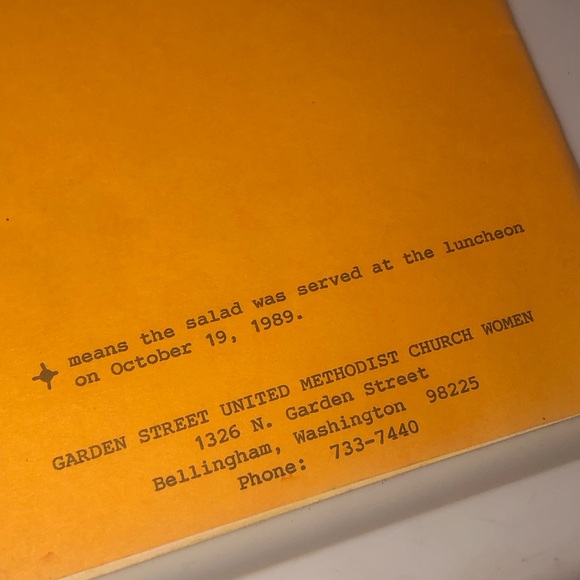 Yellow Salad Cookbook 1989 church - Picture 3 of 7